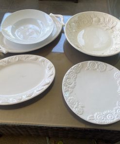 Set 5 fuentes cerámica blanca