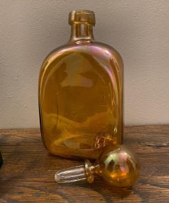 Botella vidrio color ocre