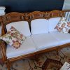 Sofás rattan natural con cojines