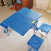 Mesa maleta picnic azul
