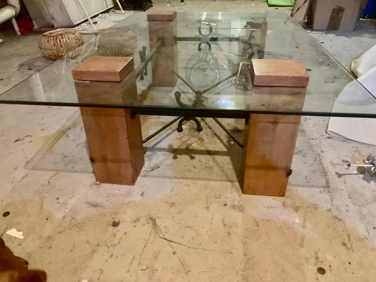 Mesa de centro vidrio y pino oregón - Imagen 3