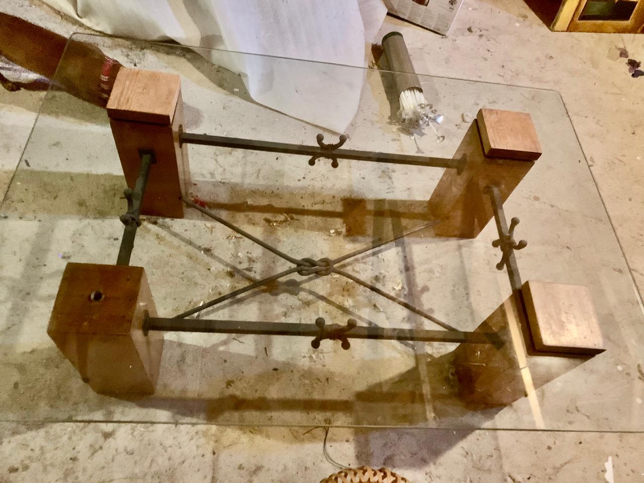 Mesa de centro vidrio y pino oregón - Imagen 4