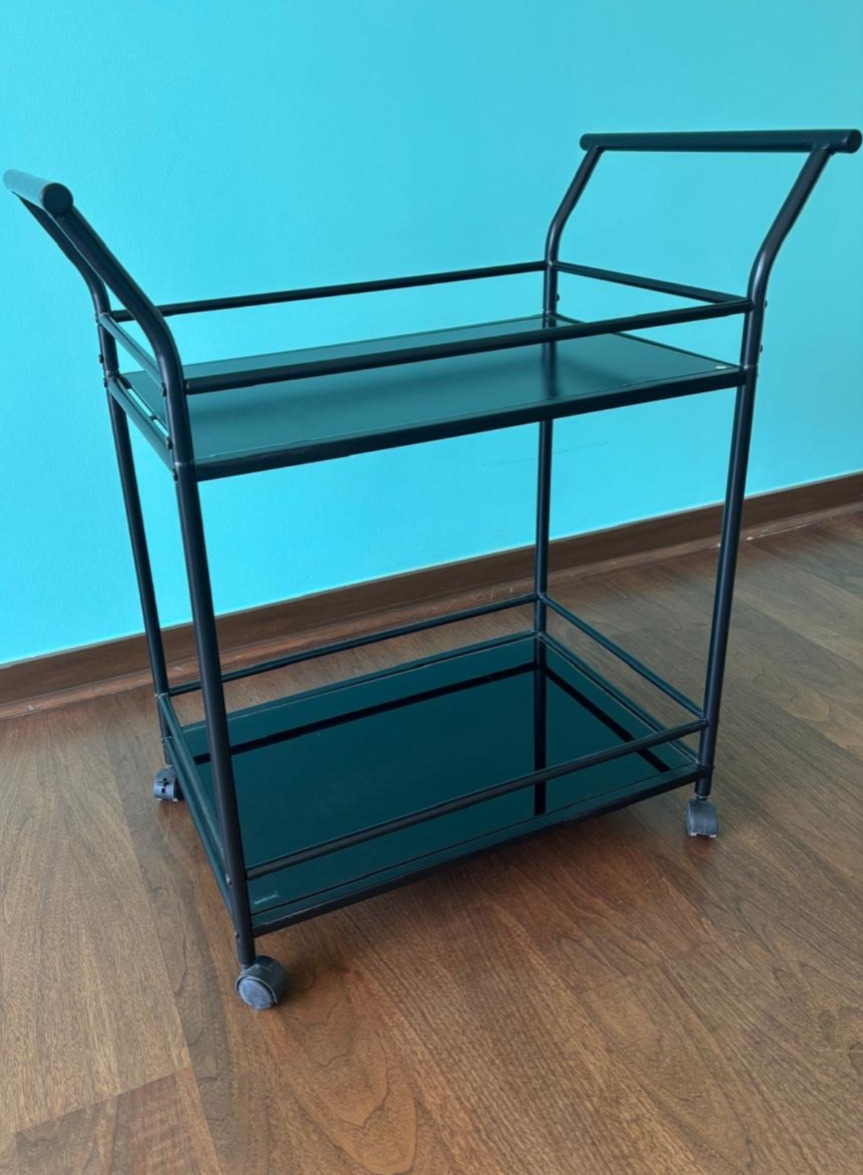 Mesa carrito bar fierro negro