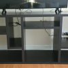 Rack TV tablero estilo industrial café moro