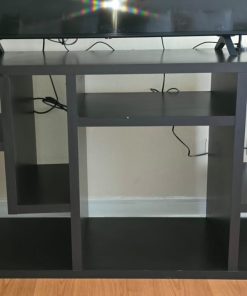 Rack TV tablero estilo industrial café moro