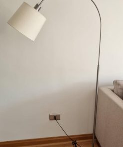 Lámpara de pie arco gris