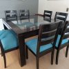 Juego de comedor cuadrado 8 sillas calipso Roble