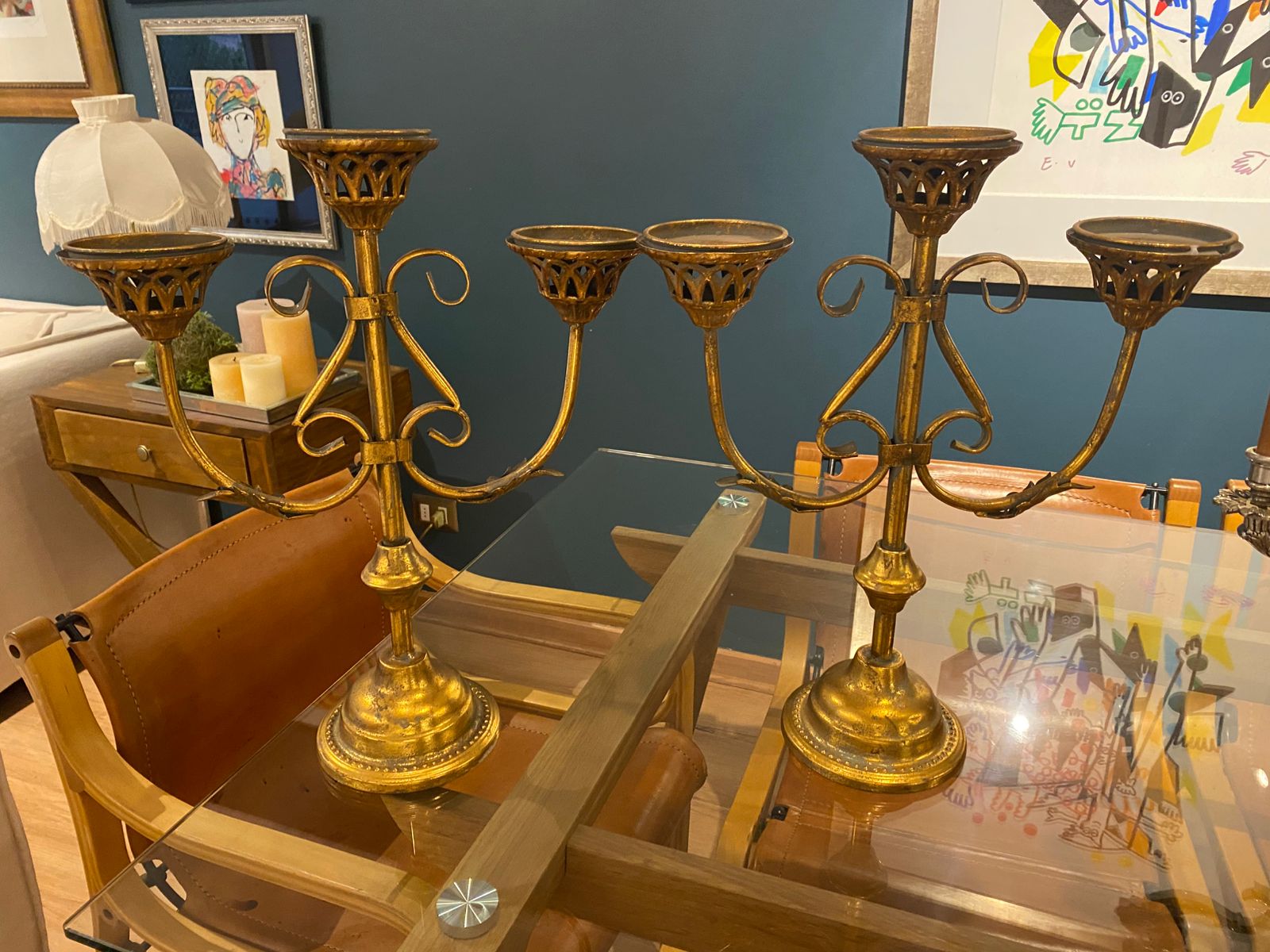 Par Candelabros Element bronce - Imagen 2