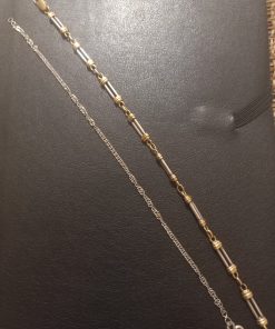 Pulseras cadenitas de oro y plata