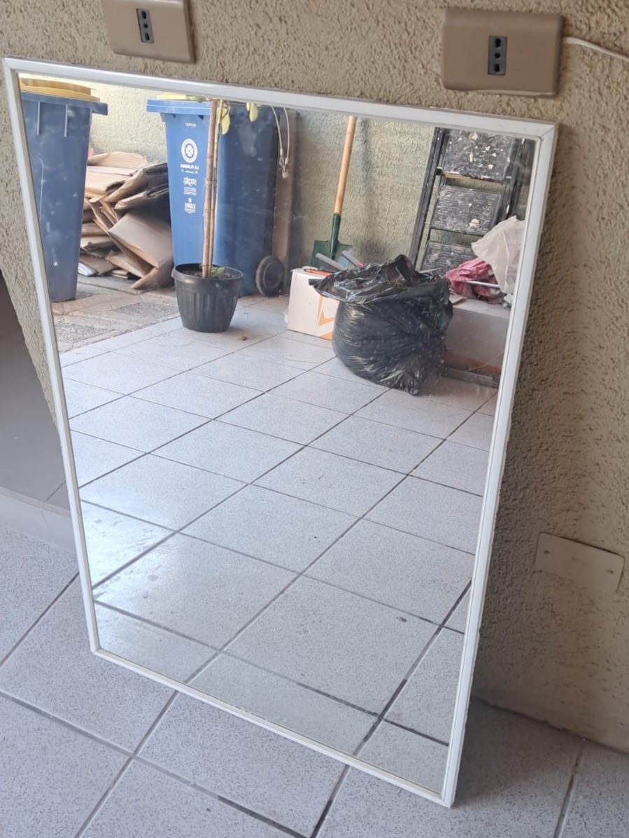 Espejo rectangular blanco