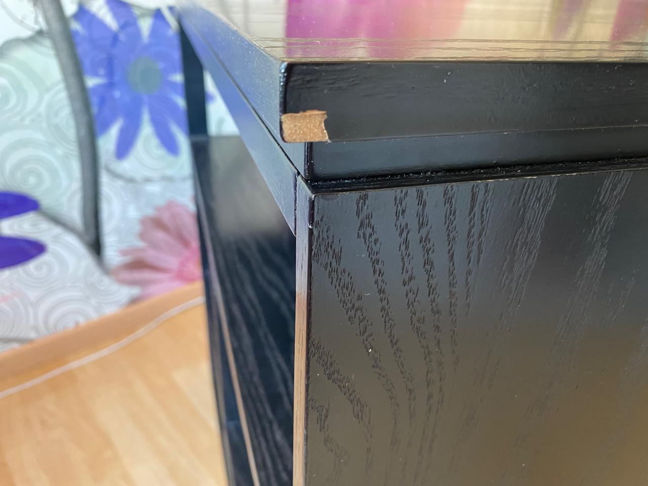 Mesa de trabajo o Isla enchapada negra - Imagen 3