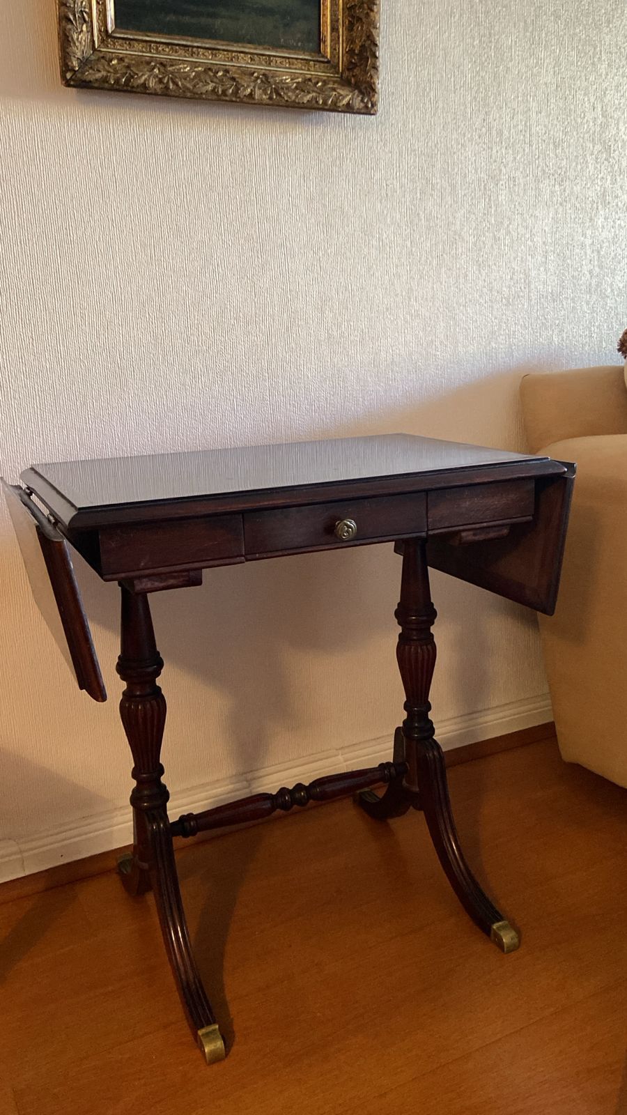 Mesas laterales madera con extensión y cajón