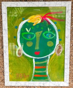 Cuadro mujer verde de Sergio Vergara