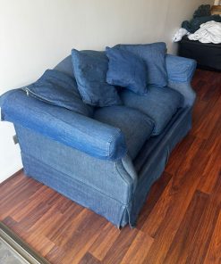 Sofá cama 2 plazas azul denim