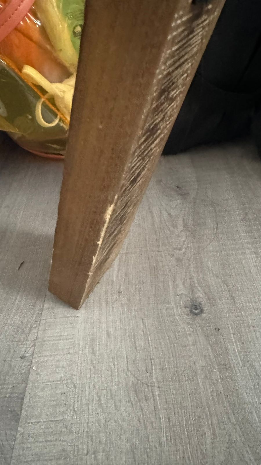 Lámpara de pie metal madera - Imagen 3