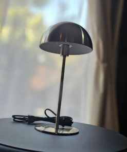 Lámpara mesa cromada champiñón Leitmotiv