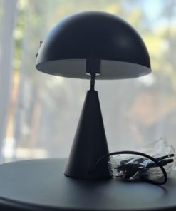 Lámpara mesa negra champiñón Leitmotiv