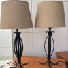 Par de lámparas de mesa fierro