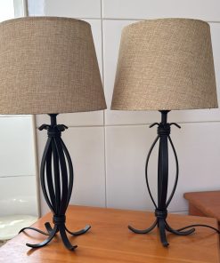 Par de lámparas de mesa fierro