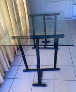Mesa de comedor rectangular vidrio templado Muebles Sur