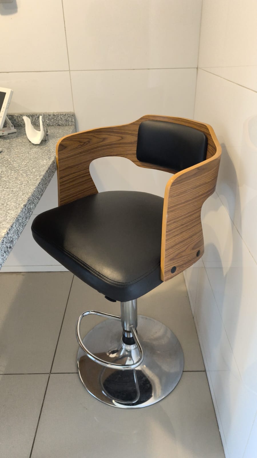 Sillas bar madera con eco cuero - Imagen 3