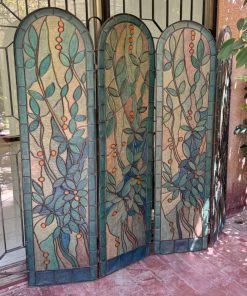 Biombo vitral flores