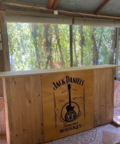 Mesón bar madera sólida pino natural sin barnizar