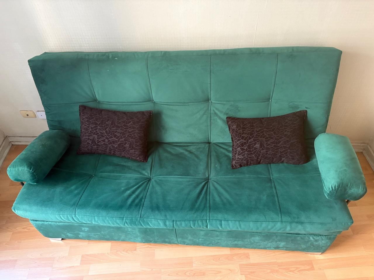 Sillón cama futón boxet verde esmeralda