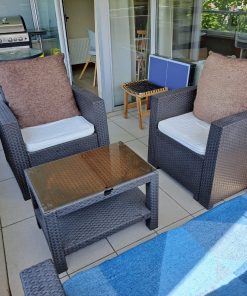 Juego de terraza piezas rattan PVC