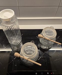 Juego de jarra y tarros de miel