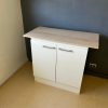 Mueble para vanistorio melamina blanco 2 puertas