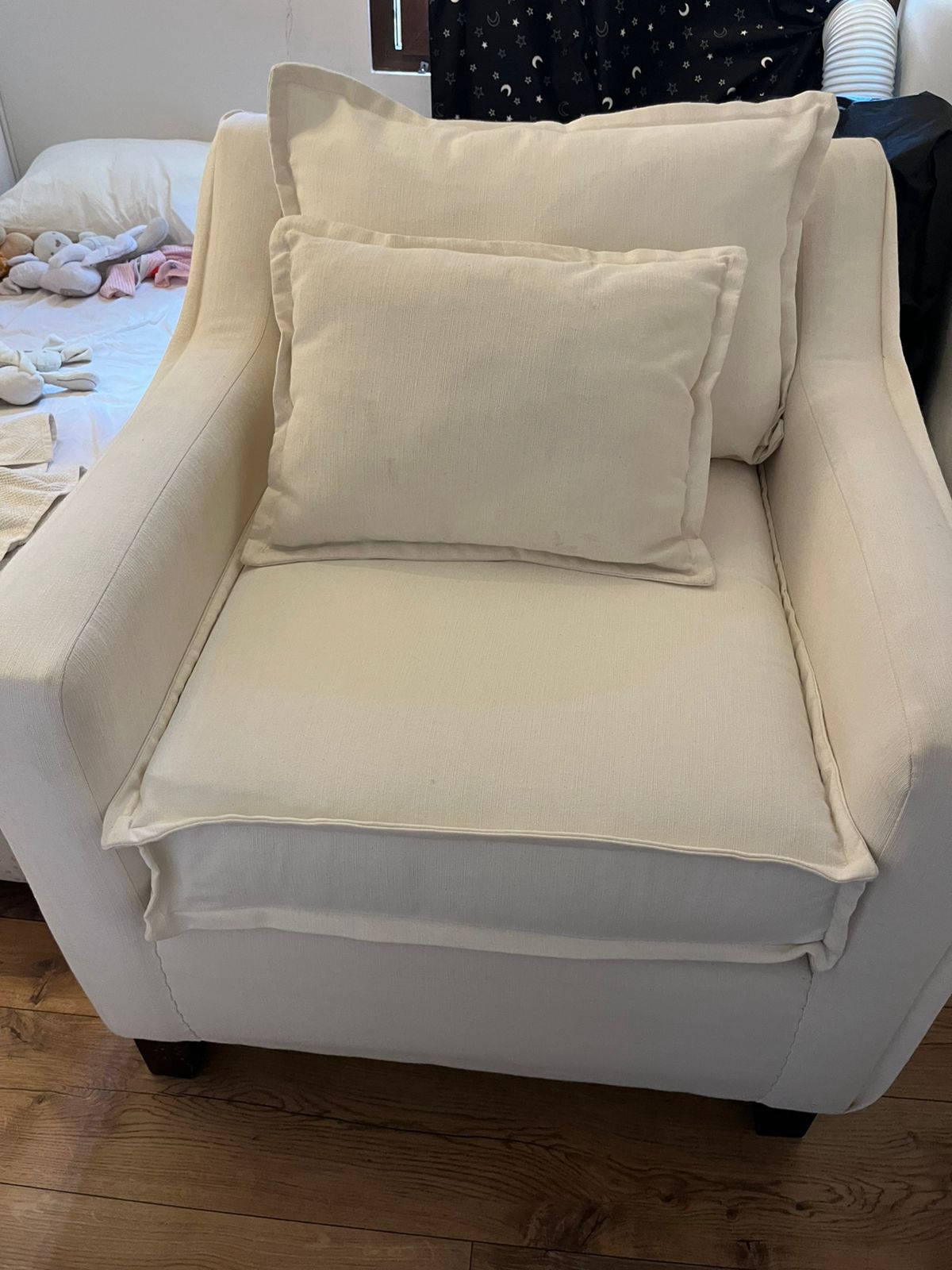 Sillón blanco hecho a medida
