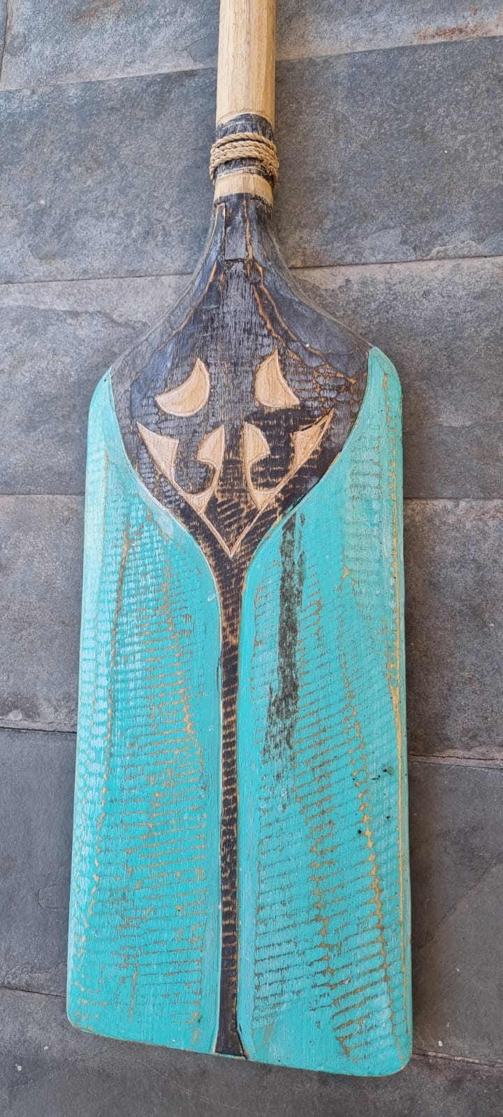 Remos decorativos pintados estilo tribal Tailandés - Imagen 4