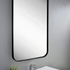 Espejo rectangular Umbra marco negro engomado