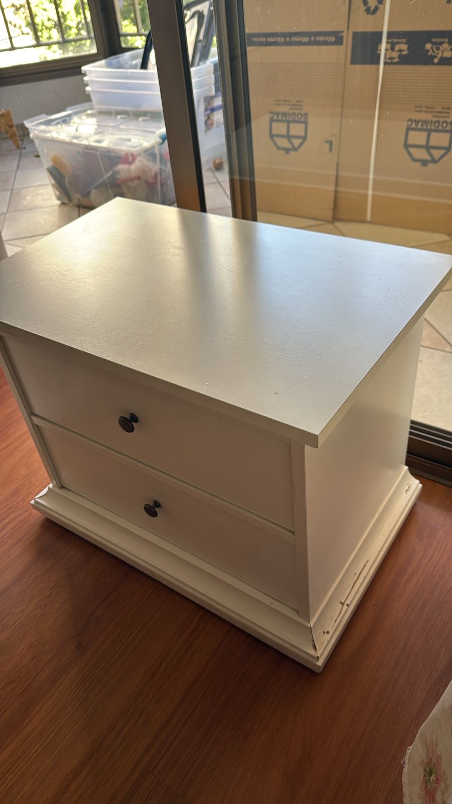 Cómoda y velador Tvilum blanco - Imagen 2