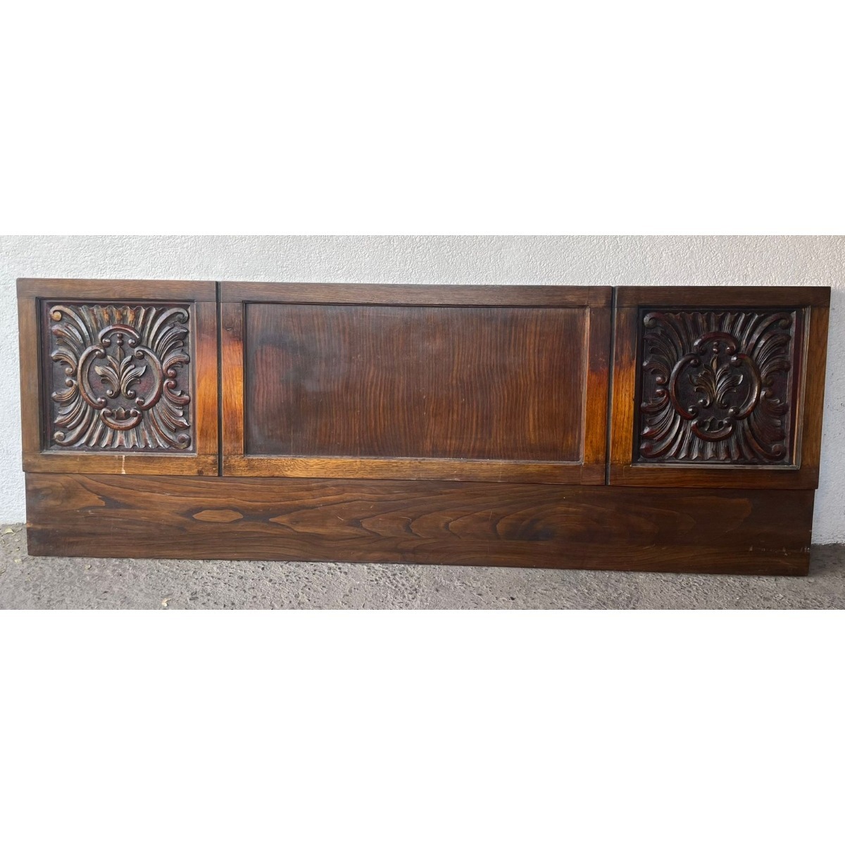 Respaldo cama superking madera tallado