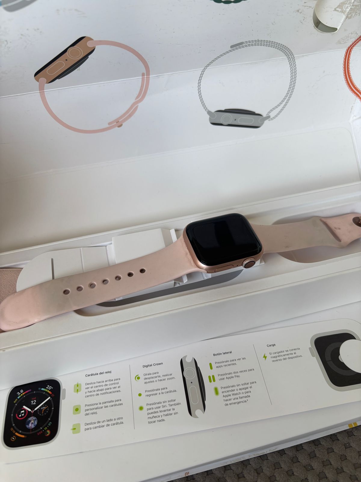 Apple watch 4 serie 40 mm rosado - Imagen 2