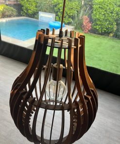 Lámparas de techo madera Mdf Led Studio