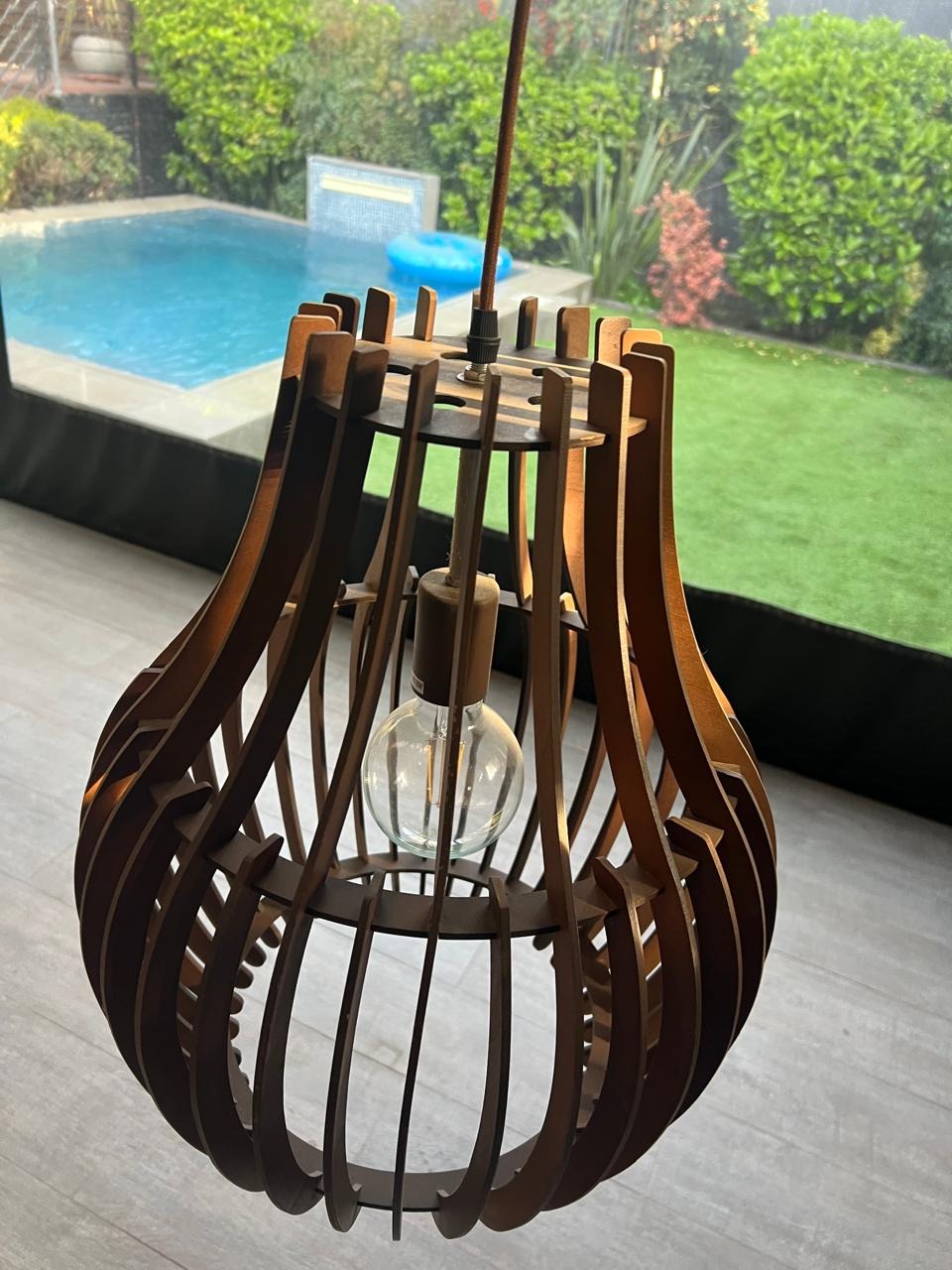 Lámparas de techo madera Mdf Led Studio