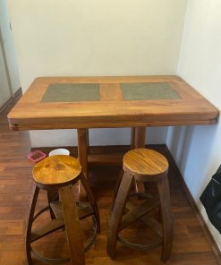 Juego comedor diario madera con dos pisos