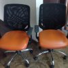 Silla ergonómica malla café anaranjada