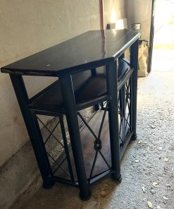 Arrimo rack etrusco base fierro y madera cubierta