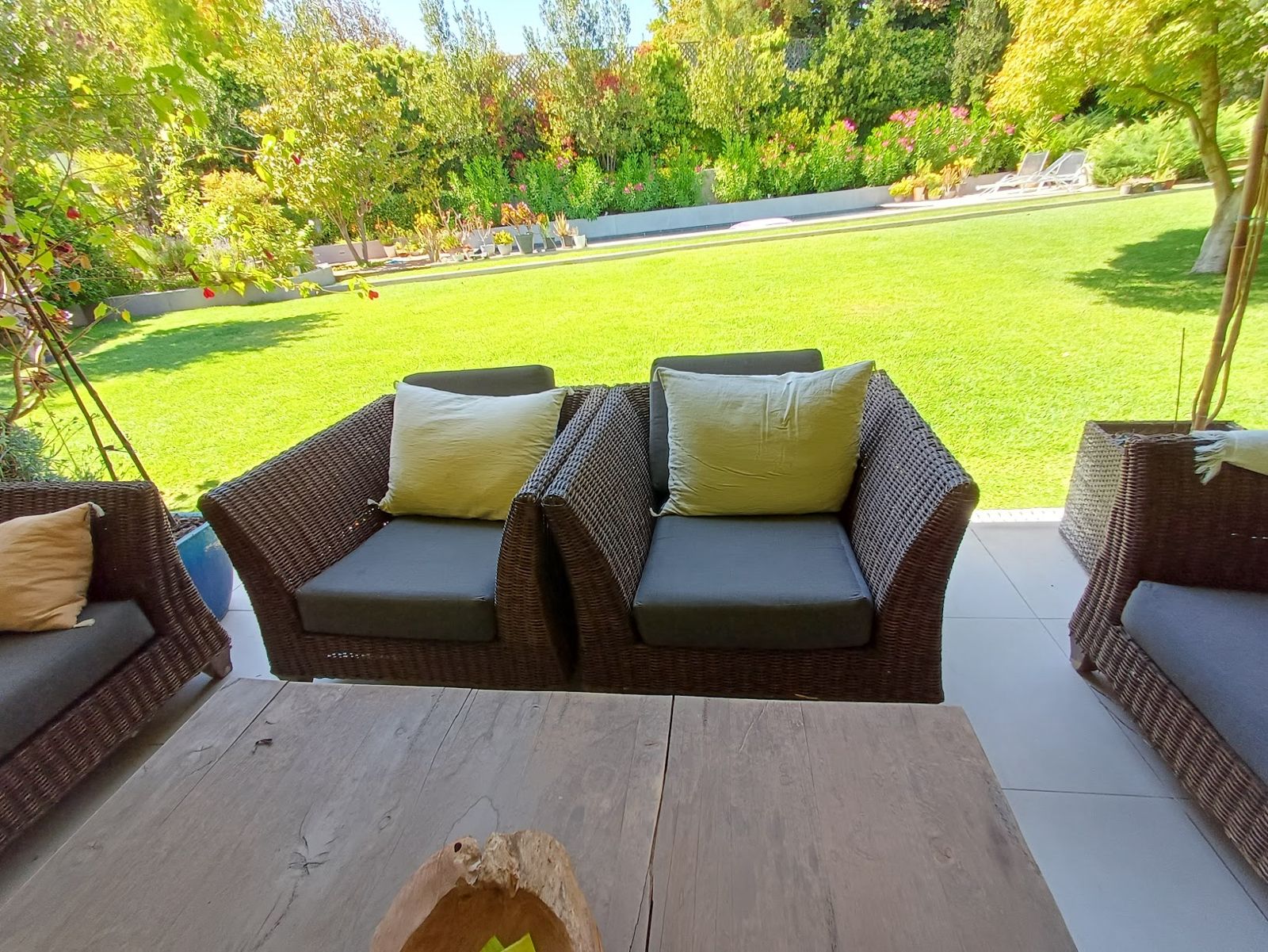 Juego living terraza rattan 4 piezas - Imagen 3