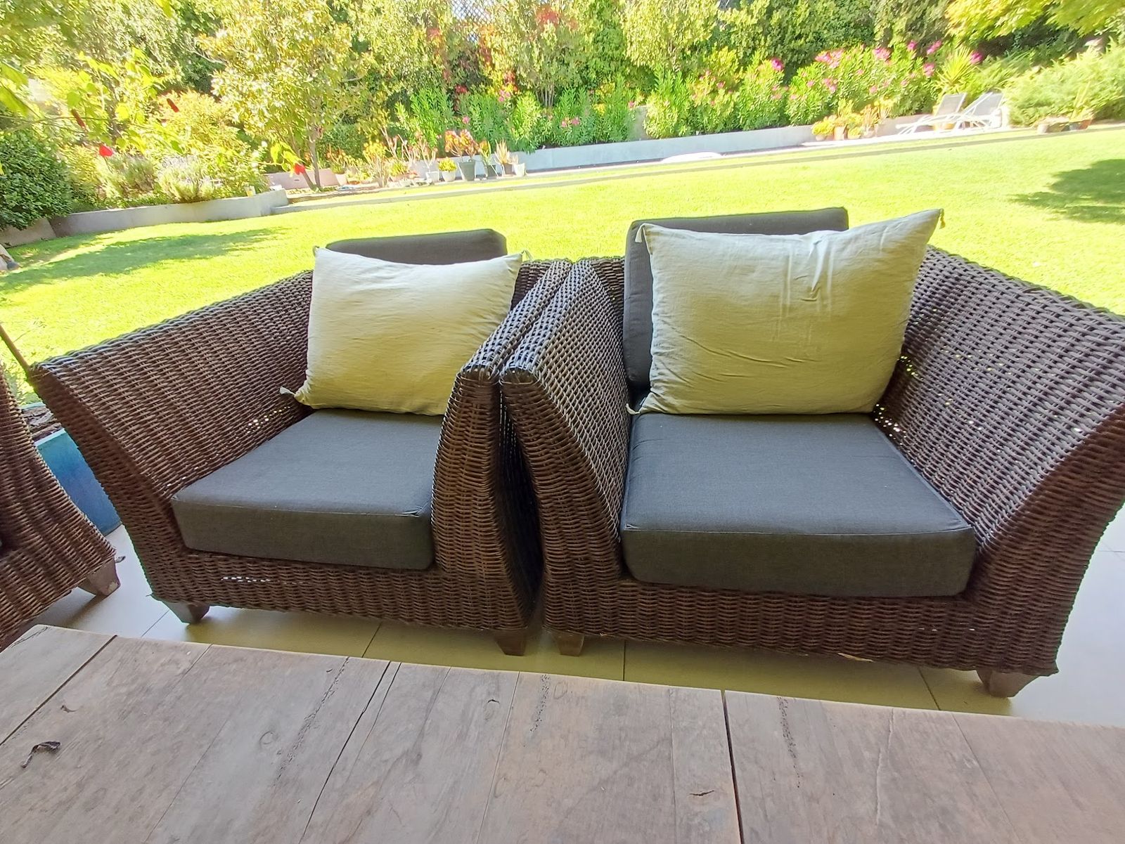Juego living terraza rattan 4 piezas - Imagen 4