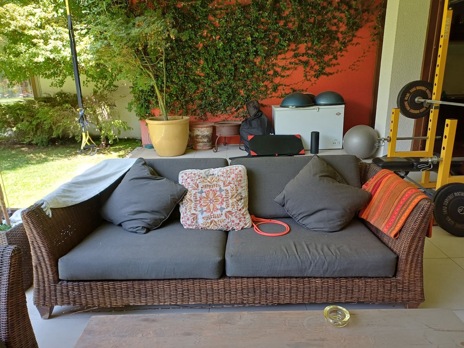 Juego living terraza rattan 4 piezas - Imagen 6