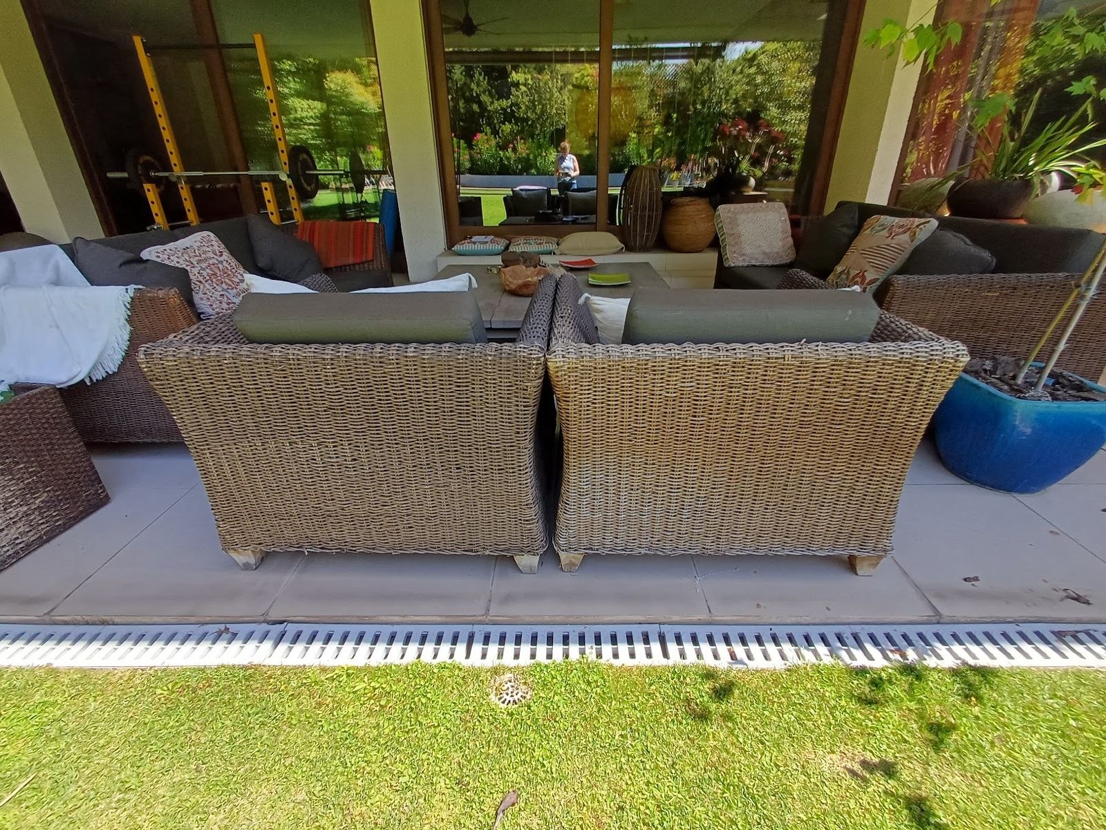 Juego living terraza rattan 4 piezas - Imagen 12