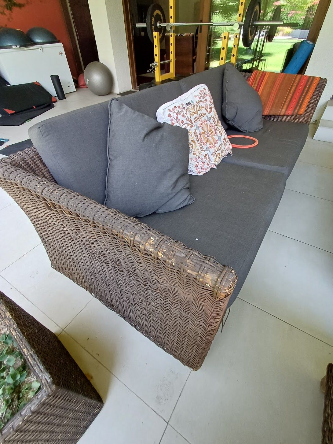 Juego living terraza rattan 4 piezas - Imagen 13