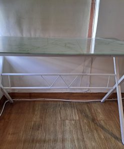 Escritorio vidrio templado estilo mármol