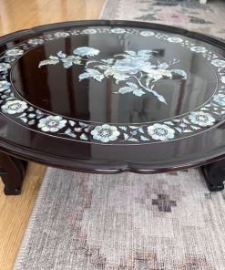 Mesa de centro redonda plegable Coreana