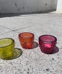 Conjunto 40 porta velas vidrio colores